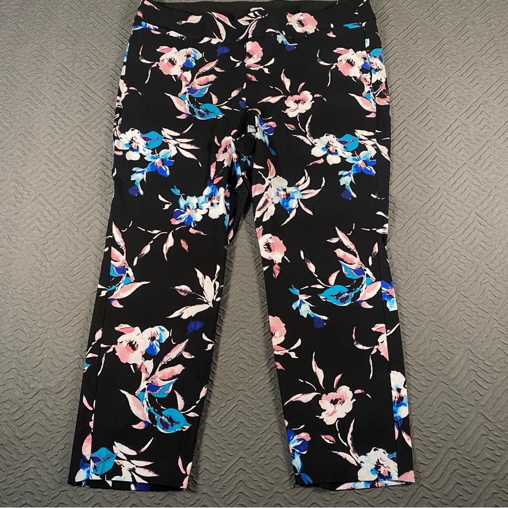Lane Bryant Floral Allie Ankle Pants Size 24 R EUC